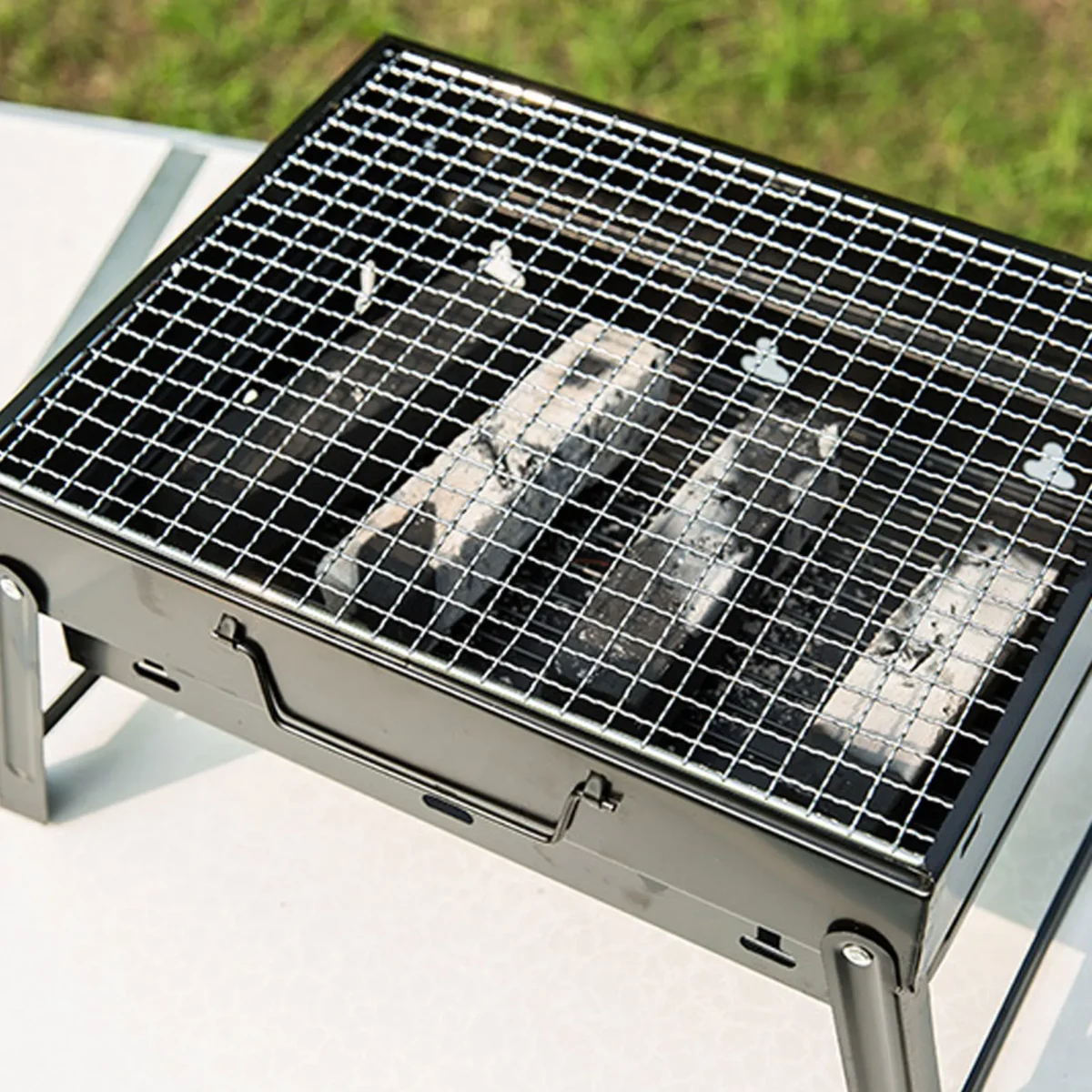 Outdoor BBQ Charcoal Grill | Reinforced Bracket Grill for Garden