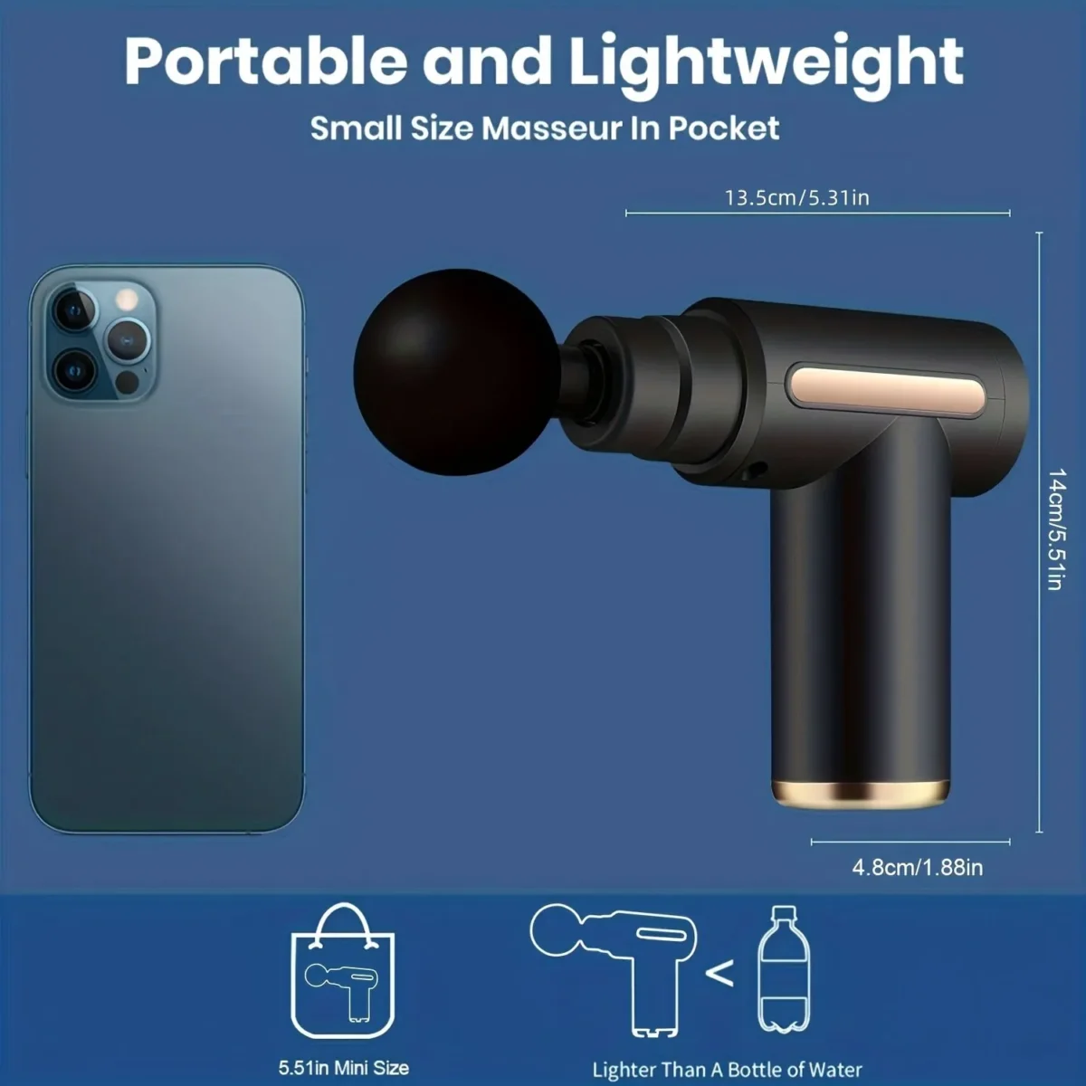 Portable Facial Massage Gun | Electric Percussion Pistol Massager