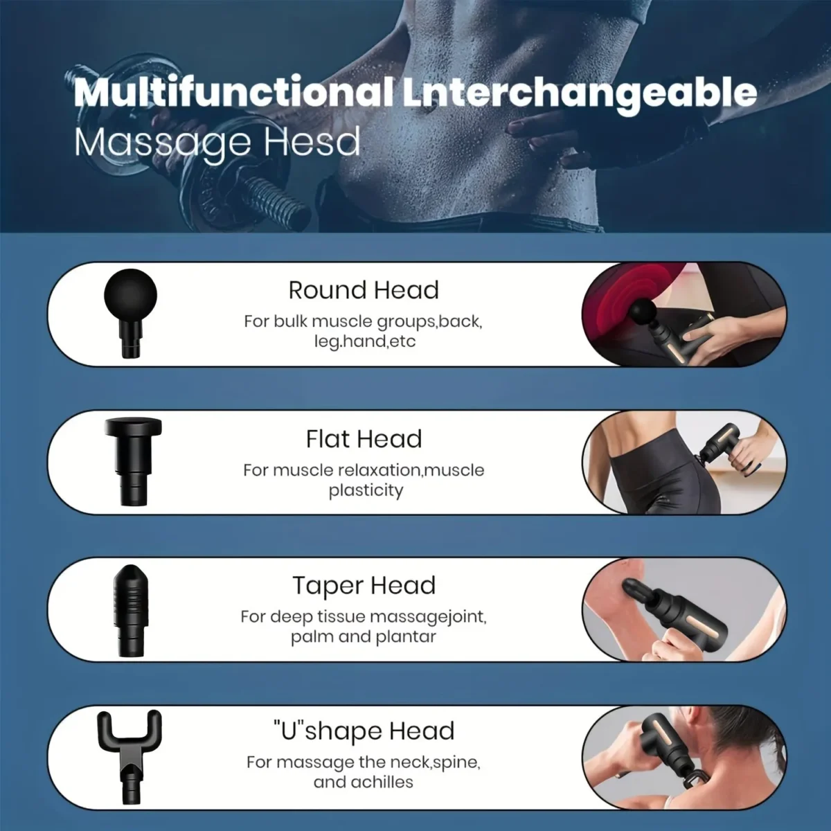 Portable Facial Massage Gun | Electric Percussion Pistol Massager
