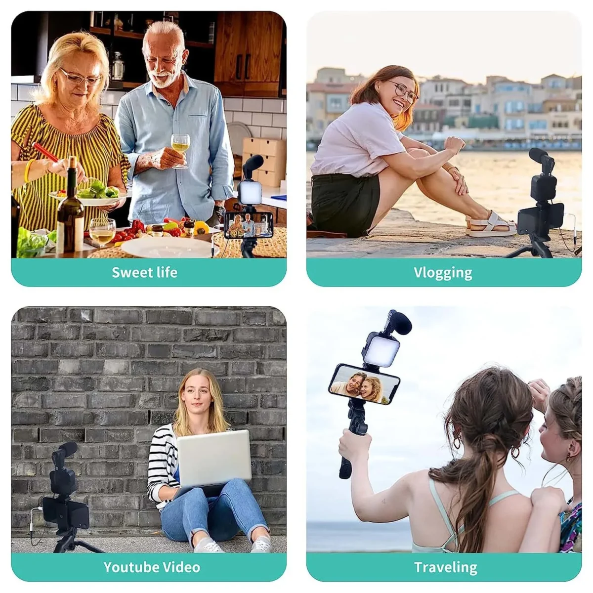 Smartphone Vlogging Kit with Tripod | Best Mini Microphone Starter Vlog kit