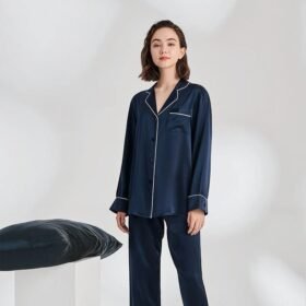 Silk Navy blue nightwear