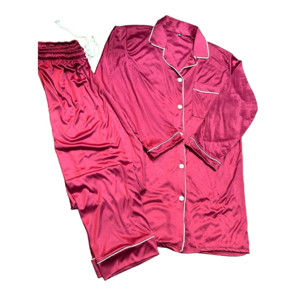 Silk maroon nightwear | Premium quality