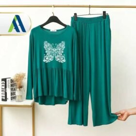 Women's green Flapper style nightwear | Best fabric