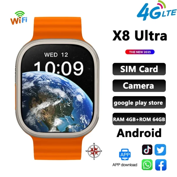 X8 Ultra RAM Android Smart Watch