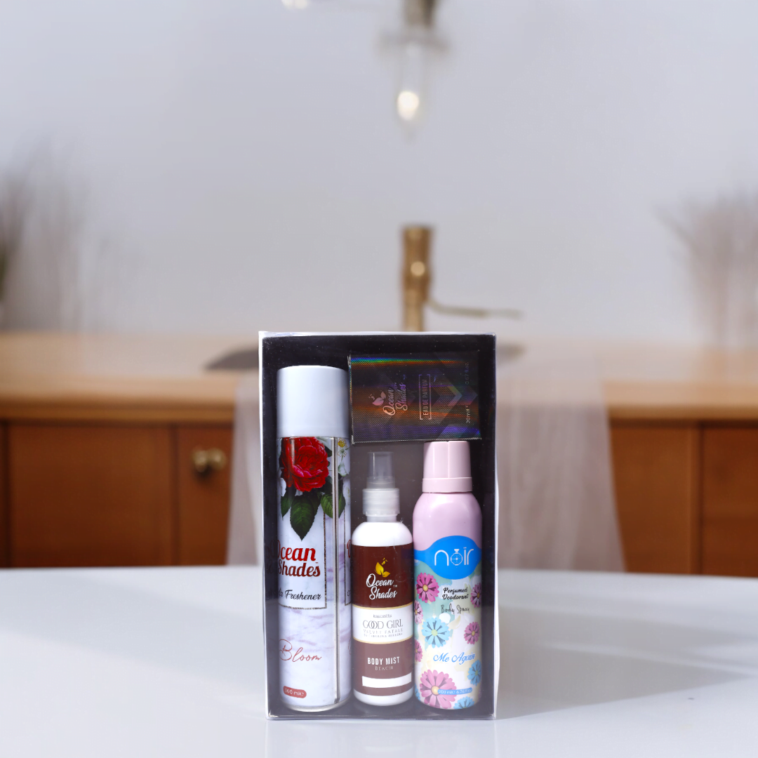 4-in-1 Gift Set featuring bloom air freshener