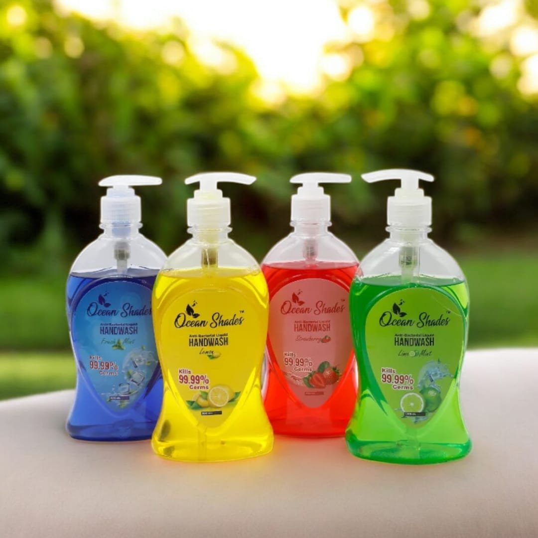 Ocean Shades Pack of 4 Antibacterial Flavored Liquid Handwash – 500ml