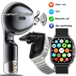 D08 TWS 2-in-1 Smart Watch with built-in earbuds for health tracking and hands-free calls