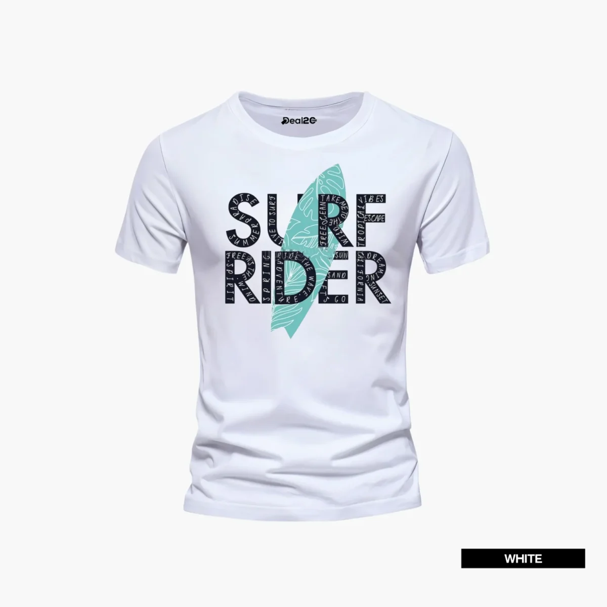 Pack of 5 Coconut Beach Santa Cruz Rider Mens Printed T-Shirts - Image 3