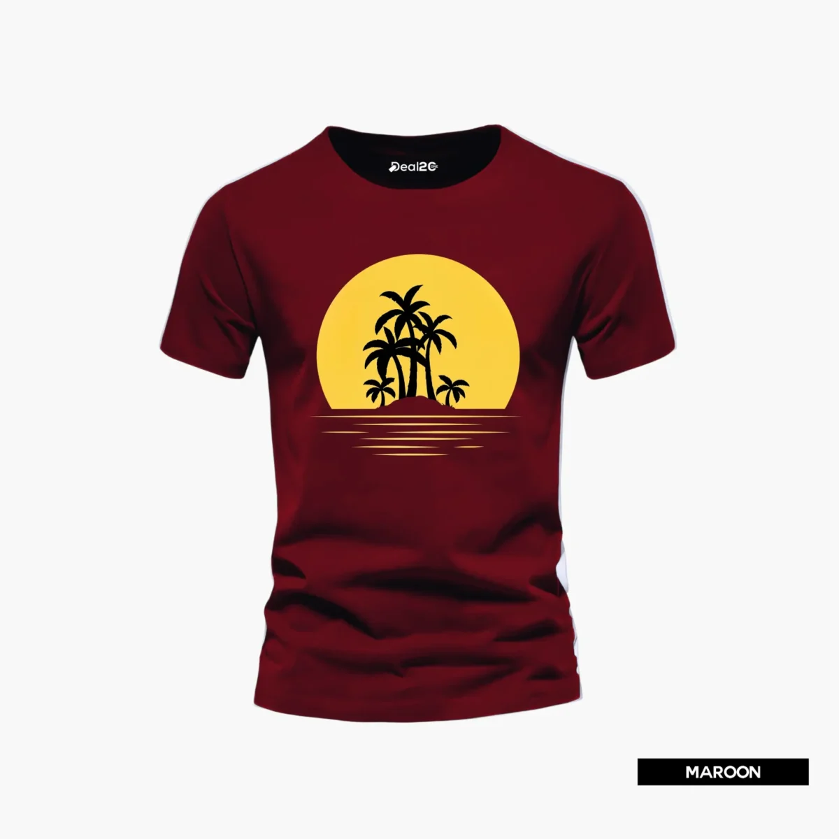 Pack of 4 Beach Coconut Tree Mens Printed T-Shirts - Image 5