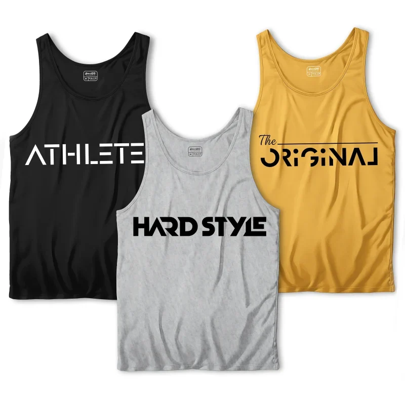 Pack of 3 Original Hard Athlete Tank Tops for Men – Premium Gym Wear