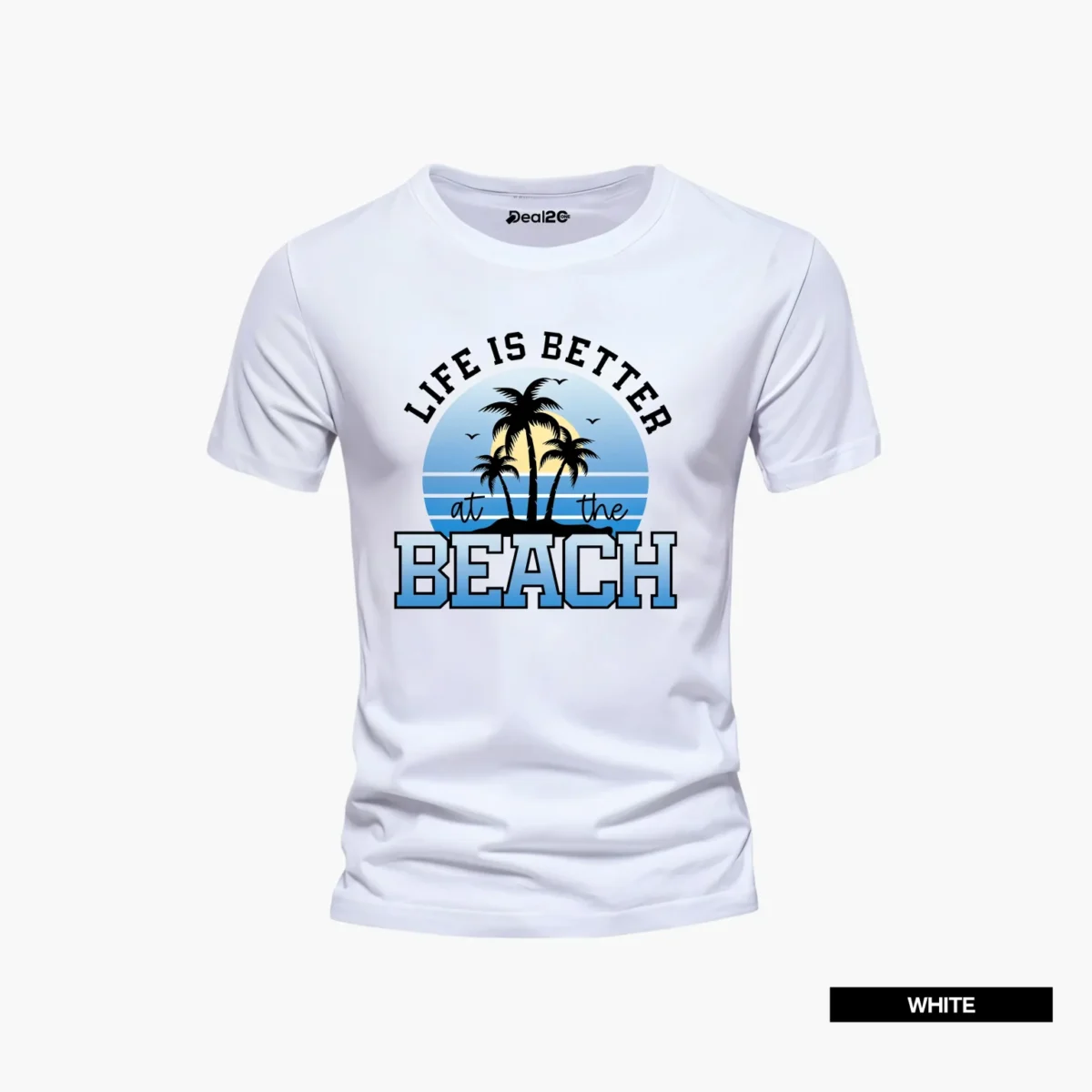 Pack of 4 Beach Coconut Tree Mens Printed T-Shirts - Image 2