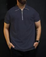 Men's Color Zip Style Polo Shirt - Available in Medium, Large, and Extra Large | Trendy & Comfortable - Image 5