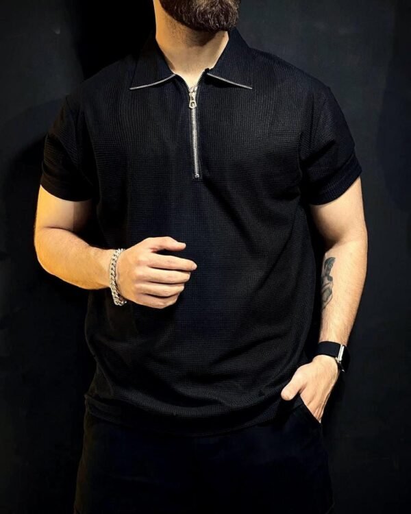 Men's Color Zip Style Polo Shirt - Available in Medium, Large, and Extra Large | Trendy & Comfortable
