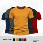 bundle of men’s half sleeve t-shirts in bright colors