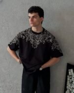 Men's Drop Shoulder Front & Back Printed T-Shirt - Summer Graphic Tee (Available in Medium, Large, Extra Large)