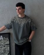 Men's Drop Shoulder Front & Back Printed T-Shirt - Summer Graphic Tee (Available in Medium, Large, Extra Large) - Image 3