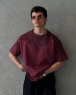 Men's Drop Shoulder Front & Back Printed T-Shirt - Summer Graphic Tee (Available in Medium, Large, Extra Large) - Image 4