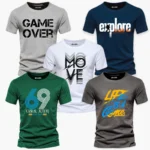 Round Neck Men’s T-Shirts in Poly-Cotton Fabric – Casual Fit