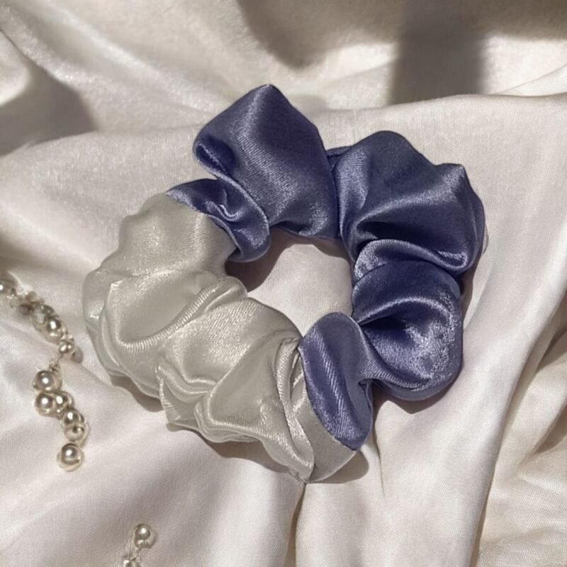 Double Tone Silk Scrunchies – Soft & Gentle Hair Accessories
