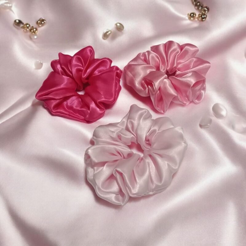 Silk Scrunchies Pack of 3 – Tangle-Free Hair Bands