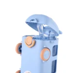 Bus shape water bottle with wheels and strap for kids