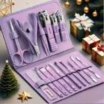 Modern 16-piece stainless steel nail clipper set for grooming and beauty care