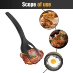 2 in 1 Grip and Flip Spatula Tongs Silicone Egg Flipper Tool Fish French Toast Tongs Non-Stick Cooking - Image 3
