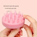 Silicone scalp massager shampoo brush for hair growth and gentle head spa