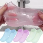 Silicone moisturizing socks for women – soft gel spa socks for dry feet