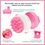 Silicone scalp massager shampoo brush for hair growth and gentle head spa