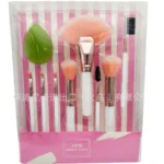 8-Piece Portable Makeup Brush Set with Color Box Packaging