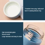 Transparent 480ML Double-Layer Tea Cup for Hot and Cold Beverages