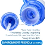 Portable manual pressure pump water bottle dispenser for 5 gallon bottles