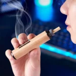 Portable Car Ashtray with LED light and smokeless design for vehicles