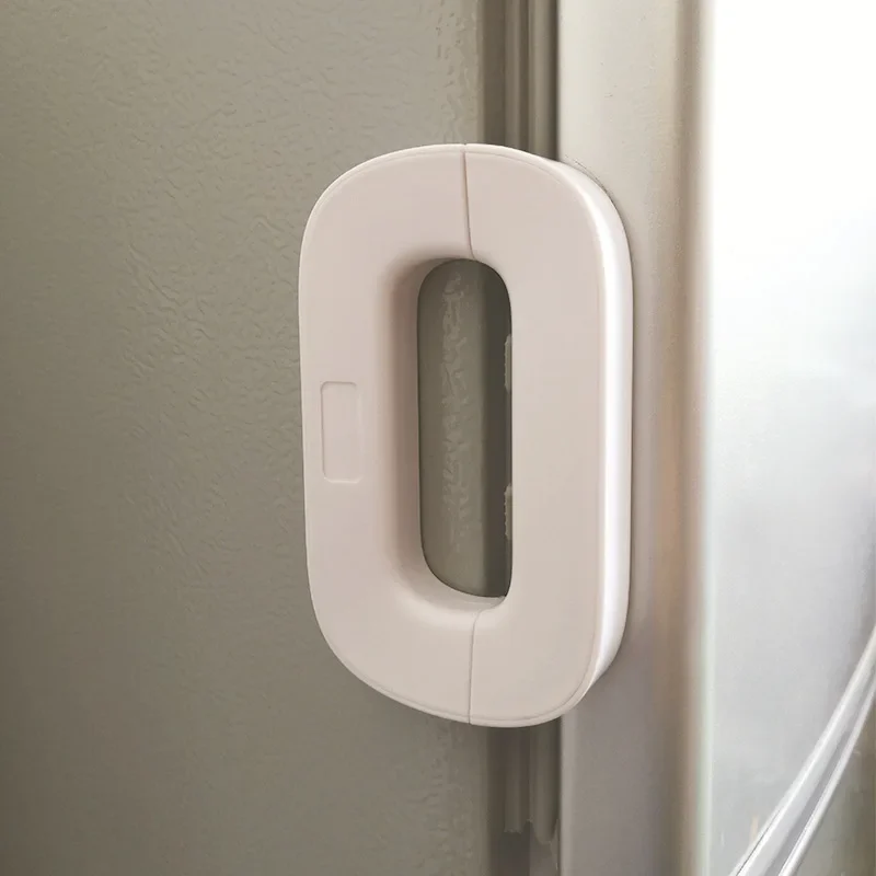 Child safety home refrigerator lock with baby anti-pinch protection
