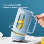Transparent 480ML Double-Layer Tea Cup for Hot and Cold Beverages