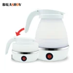 Folding electric kettle portable water boiler for travel and kitchen use