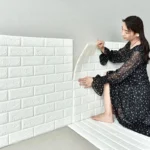 3D brick wallpaper sticker waterproof 70×77cm DIY wall decoration panel