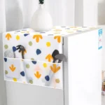 Waterproof PEVA fridge and washing machine cover with dustproof cloth and storage bag