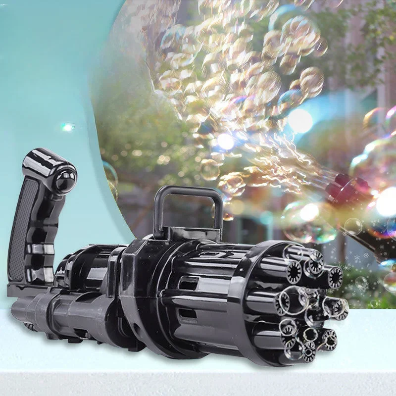 10 hole automatic Gatling bubble machine electric blower toy gun