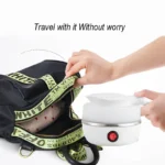 Folding electric kettle portable water boiler for travel and kitchen use