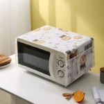 Waterproof microwave oven dust cover with side storage pockets