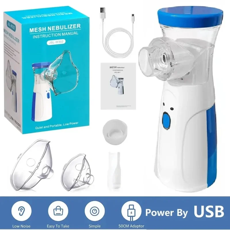 “W302 Portable Nebulizer Silent Sprayer – Compact Ultrasonic Inhaler for Breathing Relief”