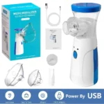 “W302 Portable Nebulizer Silent Sprayer – Compact Ultrasonic Inhaler for Breathing Relief”