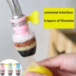 6-layer kitchen water filter tap purifier with medical stone nozzle