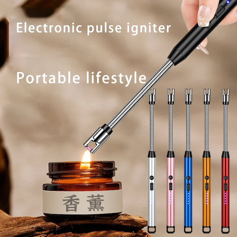 Electric Lighter 360 USB Windproof Rechargeable Kitchen Lighter