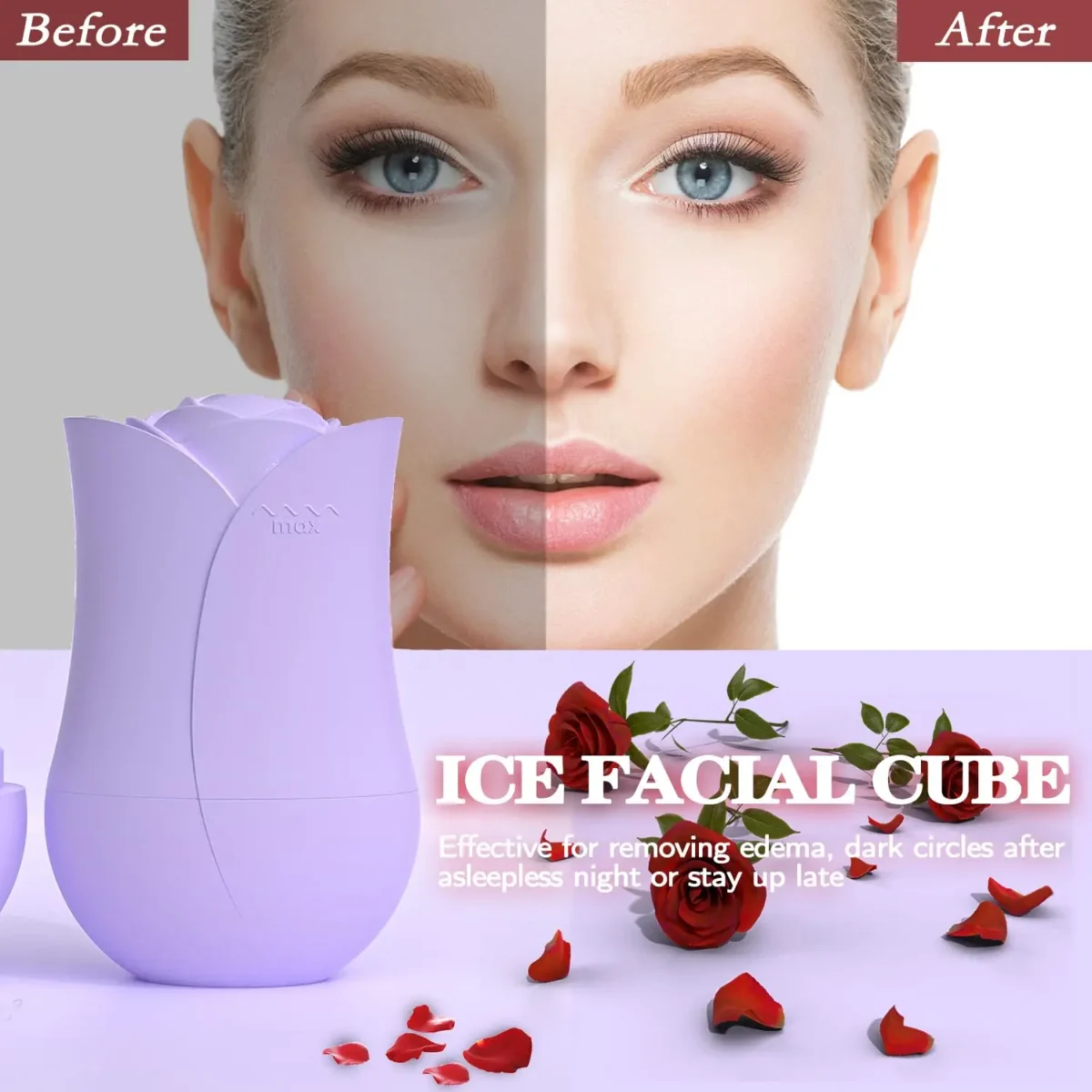 Silicone Ice Roller for Face Cooling Facial Massager
