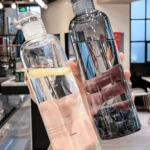 500ml transparent water bottle with time marking – leak-proof sports bottle