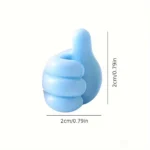 Silicone thumb wall hook cable wire USB organizer adhesive clips