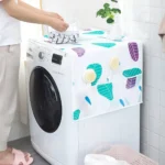 Waterproof PEVA fridge and washing machine cover with dustproof cloth and storage bag